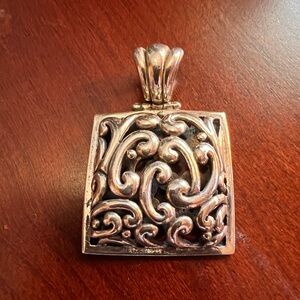 Barse Filigree Scroll 925 Sterling Silver Pendant